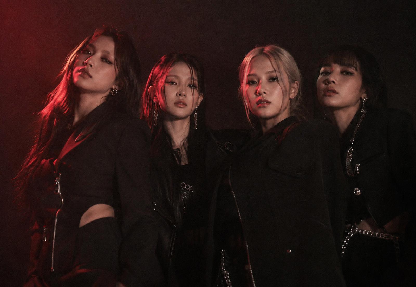 Group concept photograph for the fictional VELVET HOUR feature
